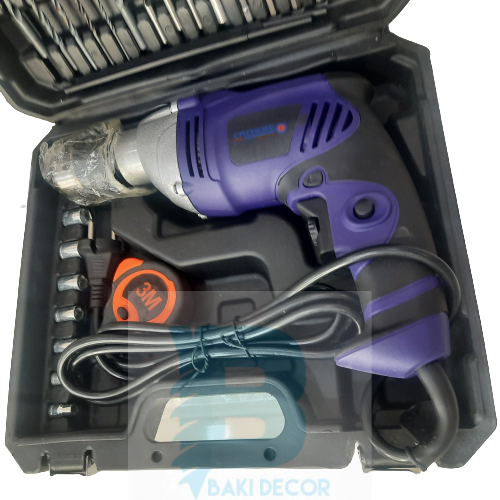 kit perceuse à percussion crosse 750w