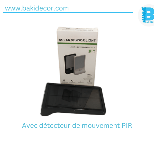 Applique murale solaire à 48 LED avec détecteur de mouvement PIR