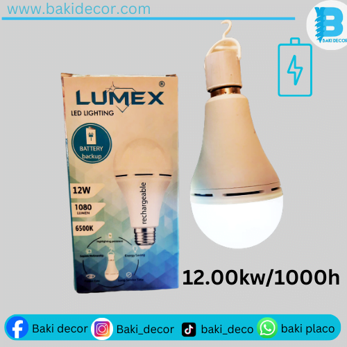 Lampe led LUMEX 12W Rechargeable