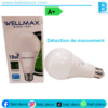 Lampe détecteuse de mouvement wellmax 18w